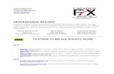 PROFESSIONAL RESUME` FX Makeup Lab 2013.pdfprofessional resume` of work. We have provided SFPX of various types over the years for many different industry applications from film/television/video