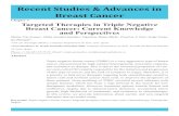 Recent Studies & Advances in Breast Ca 2. Triple Negative Breast Cancer 2.1. Features and clinical relevance