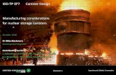 IGD-TP EF7 Canister Design Manufacturing …...IGD-TP EF7 Canister Design Manufacturing considerations for nuclear storage canisters October 2016 Dr Mike Blackmore Development Engineer