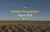 Investor Presentation - Prodigy Gold · 2018-08-06 · This presentation has been prepared by Prodigy Gold NL (“Prodigy Gold” or the “ompany”). This presentation is for information