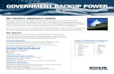 GOVERNMENT BACKUP POWER - KOHLERresources.kohler.com/power/kohler/industrial/pdf/Kohler...GOVERNMENT BACKUP POWER for Industrial Power Systems WE PROTECT AMERICA’S POWER. WHY KOHLER?