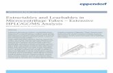 Extensive HPLC/GC/MS Analysis - Eppendorf...APPLICATION NOTE I No. 417 I Page 3 Water soluble leachables: GC/MS analysis of volatile organic compounds (VOC) A validated and accredited