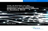 Code of Practice on the Application of the Ionising …...Environmental Protection Agency Code of Practice on the Application of the Ionising Radiation Regulations (IRR19) in Dentistry