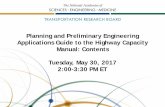 TRANSPORTATION RESEARCH BOARDonlinepubs.trb.org/onlinepubs/webinars/170530.pdf• Describe what “planning” and “preliminary engineering” mean in an HCM context • Understand