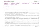 2017 IMPAKT Breast Cancer Conference€¦ · cancer and pregnancy to non-pregnant control patients with breast cancer obtained from the TCGA database. Pregnancy is estimated to be