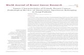 Tumor Characteristics of Female Breast Cancer ...bccru.uobaghdad.edu.iq/wp-content/uploads/sites/41/2018/12/Tumor... · heterogeneity in the biological features of breast cancer;