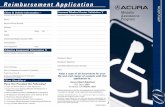 Acura MAP Application · • The Reimbursement application form must be completed in its entirety and signed by the client. It should be mailed along with a copy of all required supporting