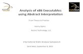 Analysis(of(x86(Executables( using(Abstract(Interpreta8on(sas2015.inria.fr/Sipma.pdf · Analysis(of(x86(Executables(using(Abstract(Interpreta8on(Henny%Sipma SaintMalo,%September%9,%2015%