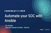 Ansible Automate your SOC with ATL Slide...Core practitioners. Experts with deep IT technical knowledge. ... SOC QRADAR Captain Chiara IOC IDM Major Mario NOC IDS/IPS N O C IO C S