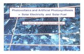 Photovoltaics and Artificial Photosynthesis = Solar ... himpsel/ آ  â€¢Solar energy