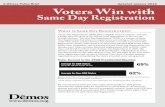 Voters Win with Same Day Registration - Demos · 2019-12-17 · Voters Win with Same Day Registration $' PRV3ROLF\%ULHI 8SGDWHG-DQXDU\ 2 District of Columbia The District of Colombia