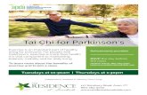 Tai Chi for Parkinson’s - APDA · Parkinson’s, exercise is more than health; it is vital component to maintaining balance, mobility and for daily living. To learn more about the