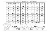 ABC Order Maze START* A B M N A R P X Y Z *END Fill in the ... · ABC Order Maze START* A B M N A R P X Y Z *END Fill in the missing letters: ABC EFG—IJKL N PQ—S