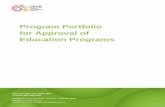 Program Portfolio for Approval of Education Programs€¦ · Program Portfolio for Approval of Education Programs 438 University Ave, Suite 1900 Toronto, ON M5G 2K8 Telephone: 416