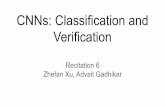 CNNs: Classification and Verification - Deep Learningdeeplearning.cs.cmu.edu/document/recitation/Recitation 6.pdf · Today we will talk about Problem Statement for Part 2 Classification