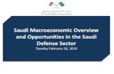 Saudi Macroeconomic Overview and Opportunities in the ... · Royal Saudi Air Defense, Royal Saudi Strategic Missile Force. o The Saudi Arabian National Guard (SANG) is an independent