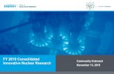 FY 2019 Consolidated Innovative Nuclear Research Community … Webinar Presentations/FY19_W… · NSUF LOI’s: Aug 30, 2018 R&D/NSUF pre -applications: Sept 20, 2018 (IRPs excluded)