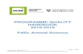 PROGRAMME QUALITY HANDBOOK 2018-2019 FdSc Animal … · The Foundation Degree (FdSc) in Animal Science is an innovative programme where theory is rooted in practice and set in the