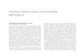 the five-factor theory of Personality - متمم€¦ · development, and functioning of personality traits (McCrae, 2002a). But neither the model itself nor the body of research