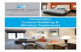 Hospitality: Custom Bedding & Window TreatmentsWood Blinds Roller Shades Vertical Blinds Shutters Bedding Throw Spreads Coverlets Fitted Spreads Quilted Spreads Un-Quilted Spreads
