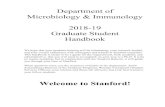 Department of Microbiology & Immunology 2018-19 Graduate ...med.stanford.edu/content/dam/sm/microimmuno/documents/educat… · Department of Microbiology & Immunology 2018-19 Graduate