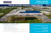 PAL RIVER INDUSTRIAL PARK€¦ · PAL RIVER INDUSTRIAL PARK the inFormation ontained herein aS oBtained From SourCeS elieved reliaBle hoWever, aviSon oun makeS no uaranteeS, arrantieS