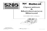 Operation Maintenance Manual - Tractor & Loader Manuals ... · S205 Skid-Steer Loader Operation & Maintenance Manual VI SERIAL NUMBER LOCATIONS Always use the serial number of the