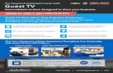 Go beyond entertainment with Guest TV · 2019-04-17 · Drive revenue Build loyalty Guest TV Go beyond entertainment with ... Guest TV has only 4-6 minutes of commercials- All GM
