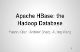 Apache HBase: the Hadoop DatabaseApache HBase: the Hadoop Database Yuanru Qian, Andrew Sharp, Jiuling Wang 1 Agenda Motivation Data Model The HBase Distributed System Data Operations