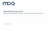 MCA Market Research… · MCA Market Research Electronic Communications Services - Business Perception Survey Results November 2017. Purpose & Methodology. ... Price Differentials