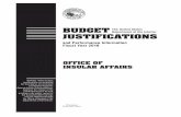 BUREA The nited States Department of the Interior The ... · OIA’s budget is divided into two major categories of funding – current and permanent appropriations. Most of OIA’s