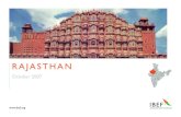 RAJASTHAN - IBEF · • Rajasthan has a good railway network with a route length of about 5,835 kilometres • Railway route length per 1000 sq. Km of geographical is 17.05 km in