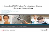 Canada’s IRIDA Project for Infectious DiseaseCanada’s IRIDA Project for Infectious Disease Genomic Epidemiology Gary Van Domselaar, PhD Chief, Bioinformatics, NML –PHAC - Canada