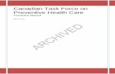 Canadian Task Force on Preventive Health Care · 2011, and is intended for use by members of the Canadian Task Force on Preventive Health Care, the Evidence Review and Synthesis Centre,