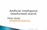 Artificial Intelligence Uninformed search...33 A.I. Uninformed search 9/1 8/2 01 5 (a.k.a. blind search) = use only information available in problem definition. When strategies can