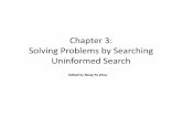 Chapter 3: Solving Problems by Searching Uninformed Search · Search Strategies: Informed Search •Heuristic, intelligent, use information about the problem (estimated distance from