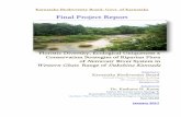 Final Project Report - karunadu.karnataka.gov.in · The final research project report Chapter 1. Project Summary 1 Title Floristic diversity, ecological uniqueness & conservation