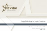 Nexstar Media Group, Inc. Investor Presentation · Nexstar Media Group, Inc. Investor Presentation MAY 2020 Perry A. Sook, Founder, Chairman, President & CEO Tom Carter, Executive