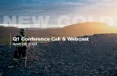 Q1 Conference Call & Webcast · 4/29/2020  · Q1 Conference Call & Webcast April 29, 2020. 2 ... Certain information contained in this presentation, including any information relating