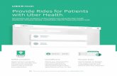 Provide Rides for Patients with Uber Health....Provide Rides for Patients with Uber Health. Get patients and caregivers on the road to care using the Uber Health dashboard. Schedule