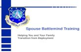 Spouse Battlemind Training - Peterson Air Force Base · Spouse Battlemind Spouse Battlemind is the Spouse's ability to face deployments with resilience and strength, allowing easier