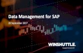 Data Management for SAP - Winshuttle...6 3 critical success factors of Data Management Quality Avoid costly business interruptions Speed Don’t delay critical business activities
