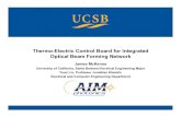 Thermo-Electric Control Board for Integrated Optical Beam Forming Network · 2019-12-16 · Boston University Slideshow Title Goes Here AIM Final Presentation 12/5/16 Beam steering
