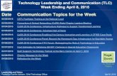 Date Communication Topics for the Week · Date Communication Topics for the Week ... (BYOD) networks are finding that in ... Mobile Learning and Infrastructure, CoSN Keith Bockwoldt,