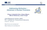 Addressing Attribution Advances in Nuclear Forensics · Using natural-lead corrected values Works better for more radiogenic-Pb containing samples 1650+130 1720-1822-140 Ranger 17.5%
