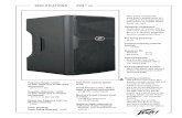 SPECIFICATIONS PVX 12 - Peavey Electronics · SPECIFICATIONS PVX™ 12. ... in installation flexibility. A black powder coated perforated steel grille provides driver protection and