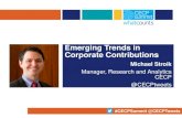 Emerging Trends in Corporate Contributions...Consumer Staples (n=20) Consumer Discretionary (n=26) Communications (n=10) 2013 Industry Giving Comparisons –Median Giving as a % of