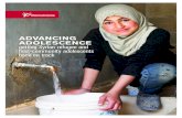 ADVANCING ADOLESCENCE getting Syrian refugee and host ......million Syrian refugee children under age 18 living outside of Syria, nearly one in every three are between 1 The Future