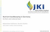 Nutrient bookkeeping in Germany - HELCOMHELCOM Workshop on nutrient bookkeeping , 28-29 April 2015, Oldenburg Basic principles for application •Assessment of fertiliser requirement