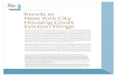 Trends in New York City Housing Court Eviction Filings · 5 We will study and report on public housing cases in a future brief. 6 With condos, owners can be evicted through housing